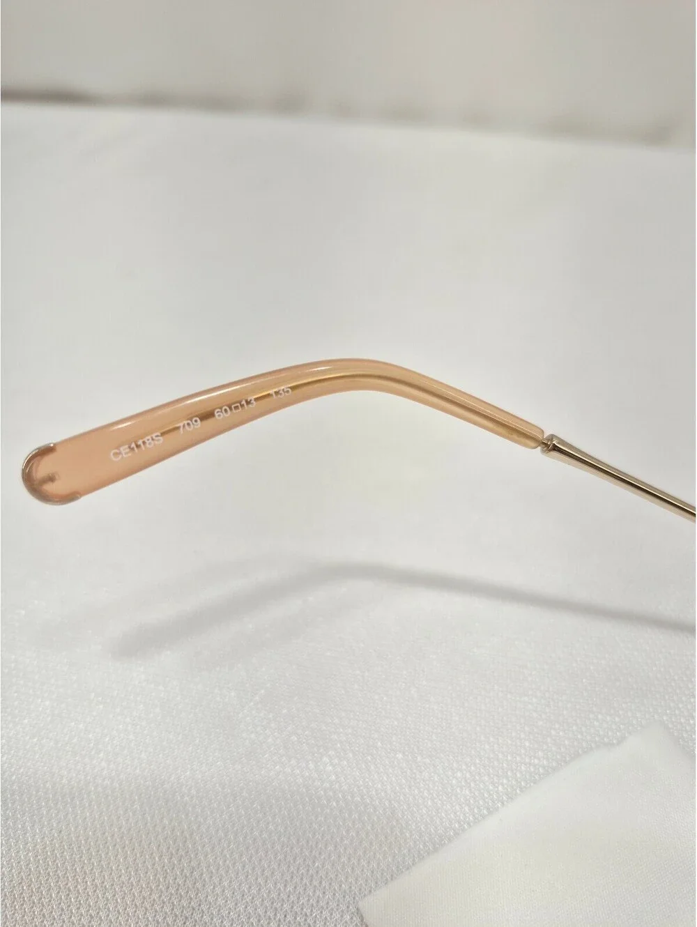 Chloe Eria Light Gold Aviator Women's Sunglasses NEW FLAWED